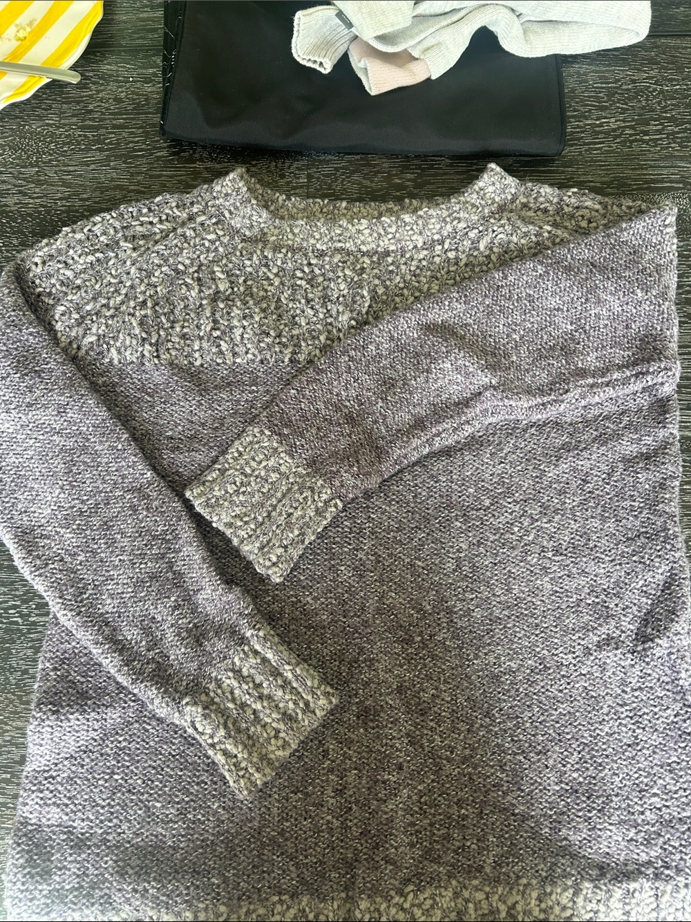 Fate Two-Tone Gray Crewneck Sweater